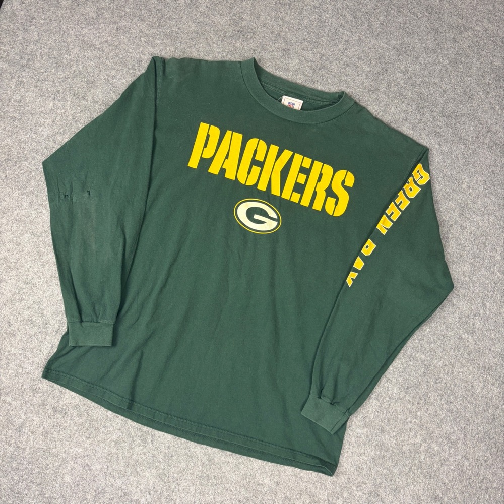 NFL Green Bay Packers Long Sleeve T-Shirt Mens Large Green VF Imagewear Football